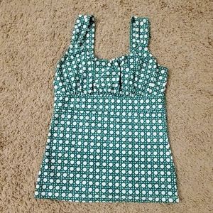 Green and white Ann Taylor shell